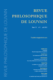 Revue Philosophique de Louvain