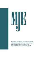 McGill Journal of Education = Revue des sciences de l'éducation de McGill