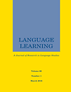 Language learning : A journal of research in language studies