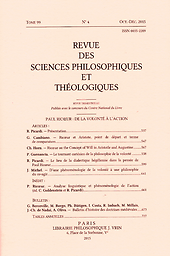 Revue des Sciences Philosophiques et Théologiques