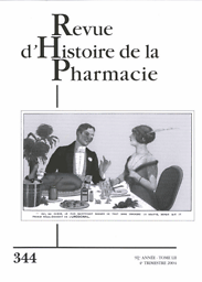 Revue d'Histoire de la Pharmacie