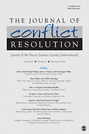 Journal of conflict resolution : a quarterly for research related to war and peace