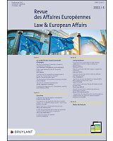 Revue des affaires européennes = Law & european affairs