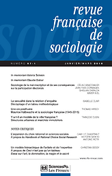 Revue française de sociologie (English)
