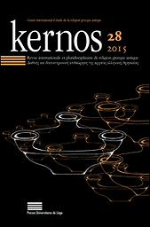 Kernos : revue internationale et pluridisciplinaire de religion grecque antique