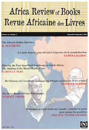 Revue africaine des livres = Africa review of books