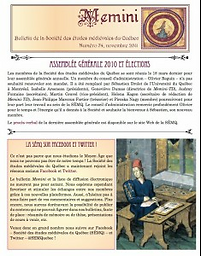 Memini  :  Bulletin des médiévistes québécois
