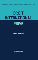 Droit international privé : travaux du Comité français de droit international privé