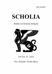 Scholia  : studies in classical antiquity