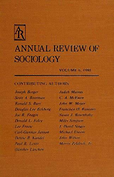 Annual review of sociology