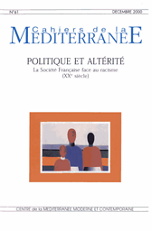 Cahiers de la Méditerranée. Série spéciale
