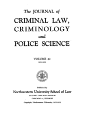 journal of criminal law, criminology & police science