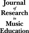 Journal of research in music education