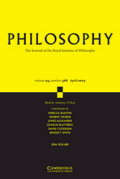Philosophy : journal of philosophical studies