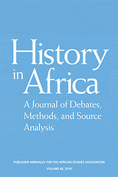 History in Africa : a journal of method