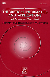 RAIRO Informatique théorique et applications = = Theoretical informatics and applications :