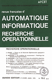 Revue française d'automatique, informatique, recherche opérationnelle. Mathématiques