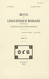 Revue de Linguistique Romane