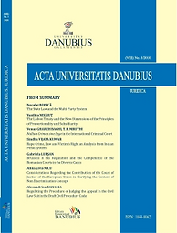 Acta Universitatis Danubius. Juridica