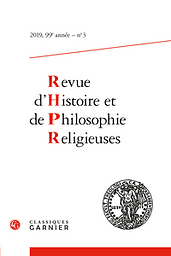 Revue d'Histoire et de Philosophie religieuses