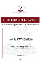 discours et la langue : revue de linguistique française et d'analyse du discours