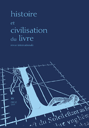 Histoire et civilisation du livre : revue internationale