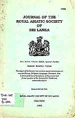 Journal of the Royal Asiatic Society of Sri Lanka