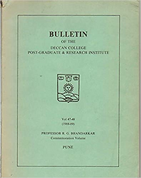 Bulletin of the Deccan College Post-Graduate and Research Institute