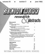 Social Work Research and Abstracts