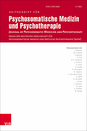 Zeitschrift für psychosomatische Medizin und Psychotherapie