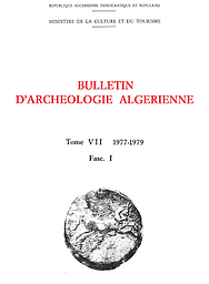 Bulletin d'archéologie algérienne = مجلة الآثار الجزائرية (Maǧallaẗ al-āṯār al-ǧazā'iriyyaẗ)