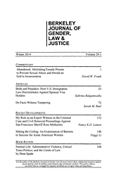Berkeley journal of gender, law & justice