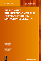 Zeitschrift für rezensionen zur germanistischen sprachwissenschaft