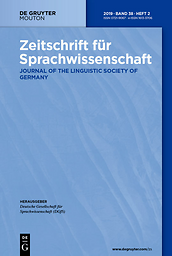 Zeitschrift für Sprachwissenschaft