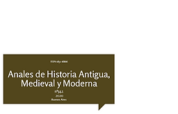 Anales de historia antigua, medieval y moderna
