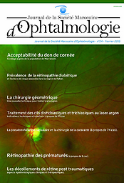 Journal de la Société Marocaine d'Ophtalmologie
