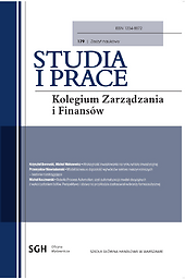 Studia i Prace Kolegium Zarządzania i Finansów = Studies and Work of the Collegium of Management and Finance