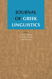 Journal of Greek linguistics