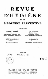 Revue d'hygiène et de médecine préventive