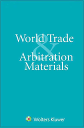 World trade and arbitration materials
