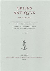 Oriens antiquus : rivista del Centro per le antichità e la storia dell'arte del Vicino Oriente