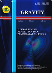 Gravity : jurnal ilmiah penelitian dan pembelajaran fisika