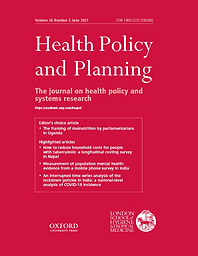 Health policy and planning
