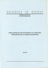 Publications of the Department of Astronomy
