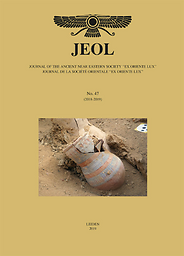 Journal of the Ancient Near Eastern Society "Ex Oriente Lux" = Journal de la Société Orientale "Ex Oriente Lux"