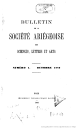 Bulletin de la Société ariégeoise des sciences lettres et arts