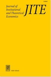 JITE : journal of institutional and theoretical economics = Zeitschrift für die gesamte Staatswissenschaft