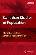 Canadian studies in population