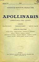 Apollinaris : commentarius iuris canonici