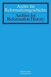 Archiv für Reformationsgeschichte